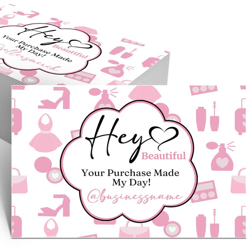 Thank You Cards - Pink - 4" x 6"